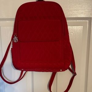 Vera Bradley Small Red Quilted Backpack